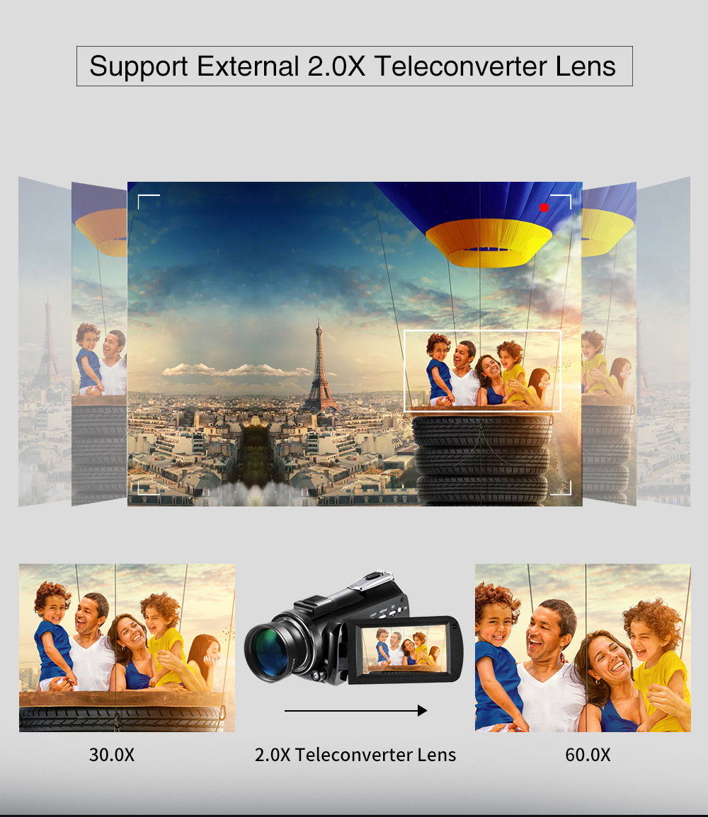 AC3 IR Light 4K Professional Video Recording Digital Camera for Youtuber