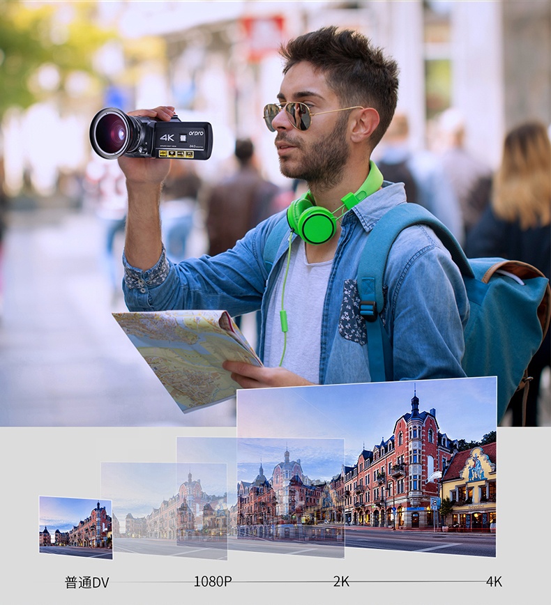 AC3 IR Light 4K Professional Video Recording Digital Camera for Youtuber