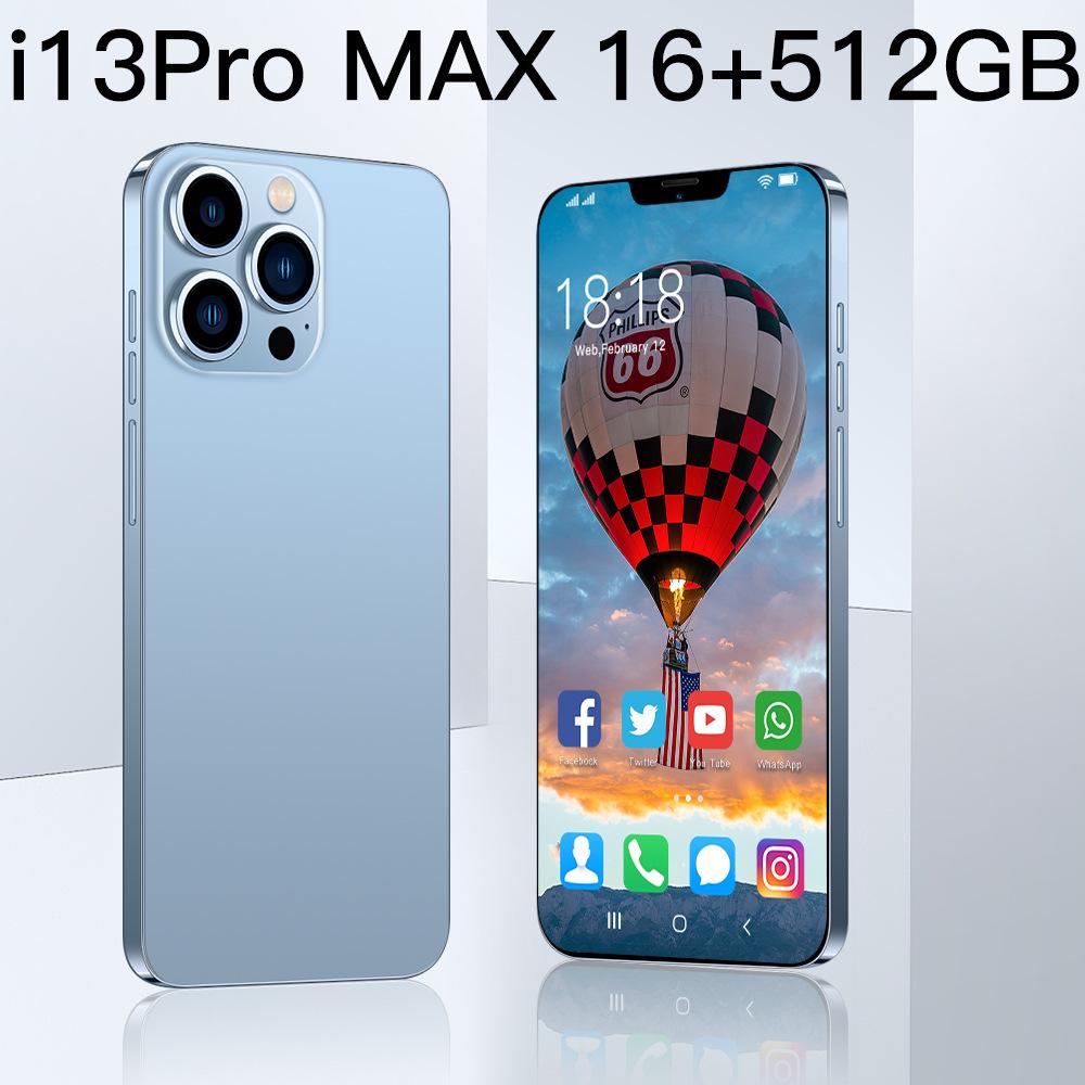 i13 Pro MAX 16GB + 512GB Android smartphone 10 core 5G LET phone 3 camera MTK6889 face ID unlock mob