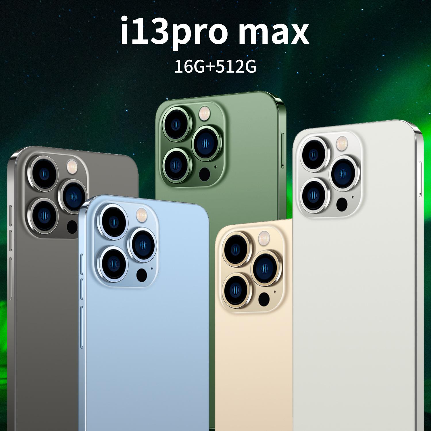i13 Pro MAX 16GB + 512GB Android smartphone 10 core 5G LET phone 3 camera MTK6889 face ID unlock mob