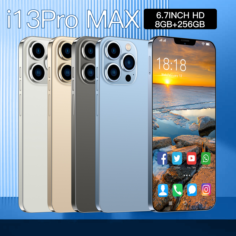 I13 PRO MAX Factory  low  Price Mobile Phone  Phone  In Stock 8G  256GB
