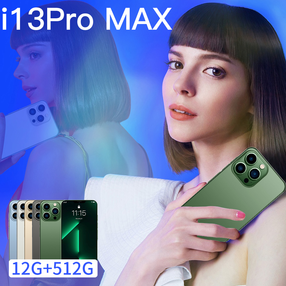 Factory price cheap i13 Pro max mobile phone RAM+ROM 4+128 GB 6.7inch, 16MP Camera Android smartphon