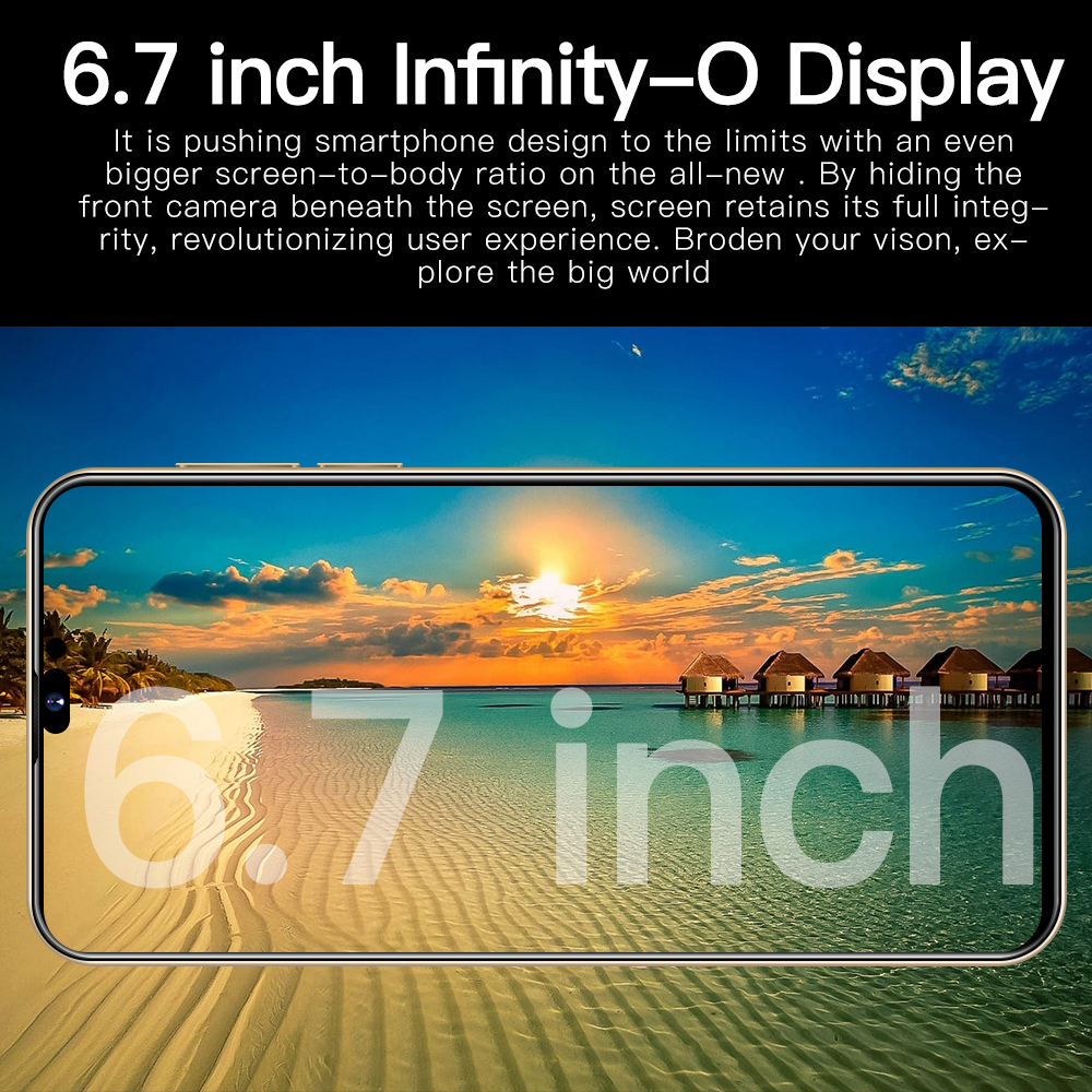 Hot Selling Phone i 14 Pro Max original 16GB+1TB 6.7 Inch Phone original full Display Android 12 Mob