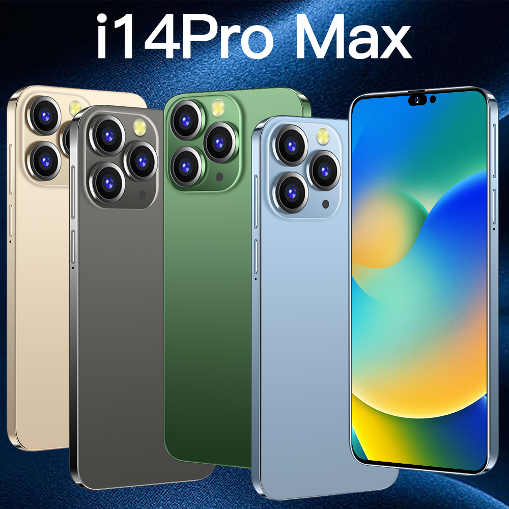 Hot Selling Phone i 14 Pro Max original 16GB+1TB 6.7 Inch Phone original full Display Android 12 Mob