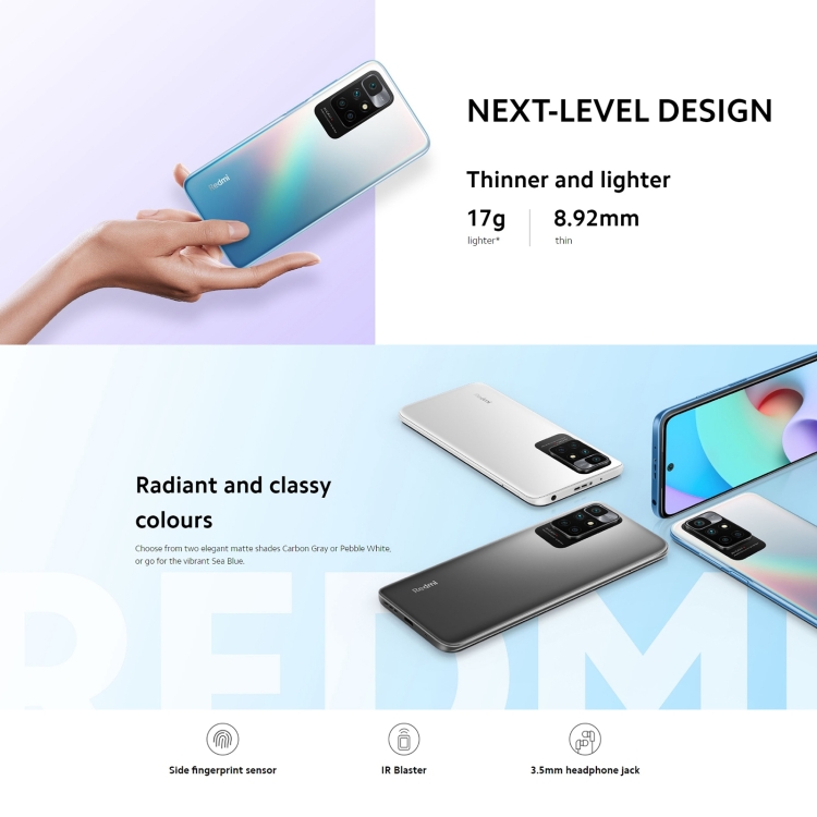 2022 New Mobile Xiaomi Redmi Note 11 4G, 128GB Android 11 Fingerprint Smartphone Mobile phone