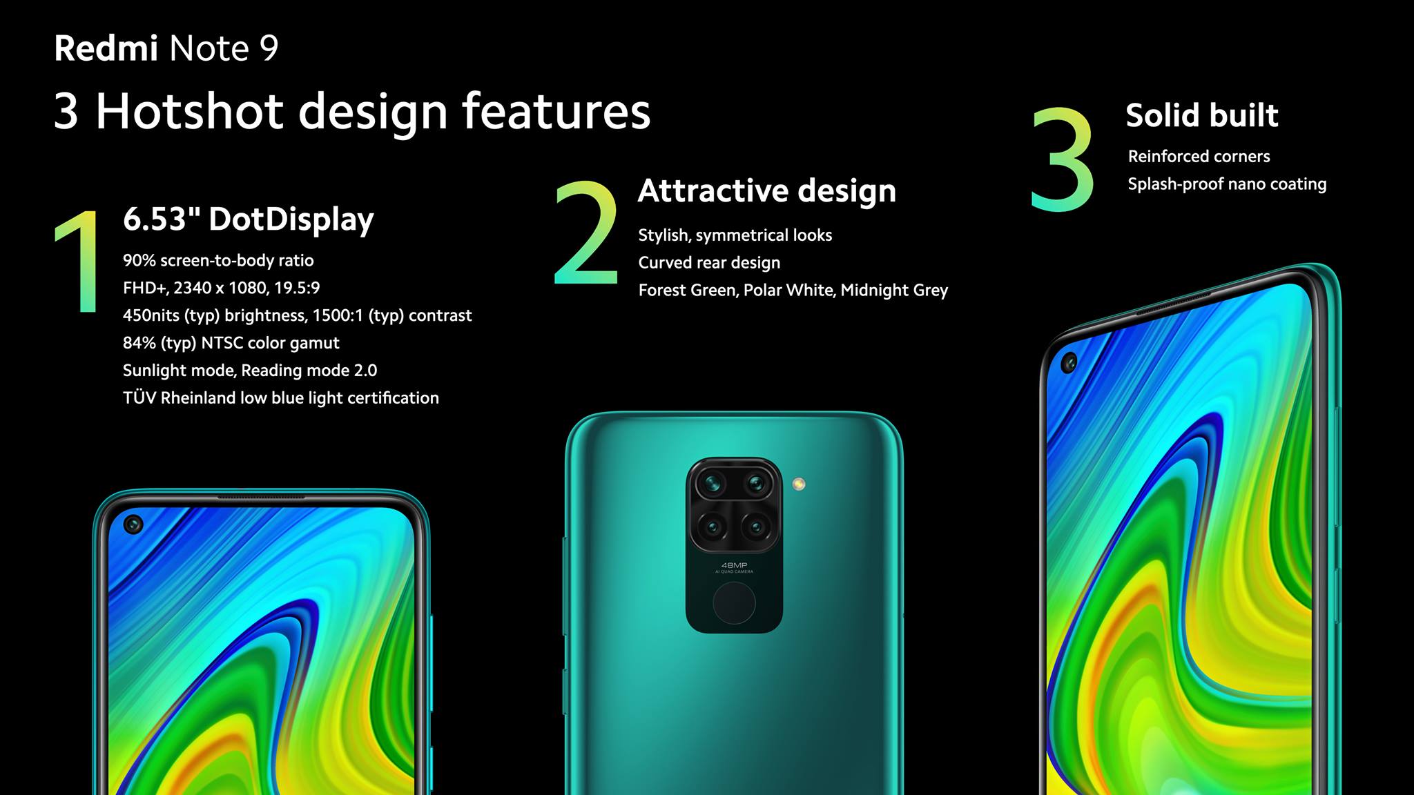 Global Version Xiaomi Redmi Note 9 3GB 64GB Smartp