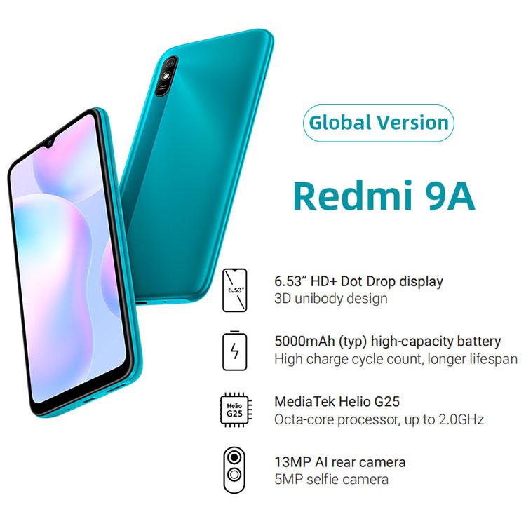 Xiaomi Redmi 9A Version Global Mobile Phone 2GB 32