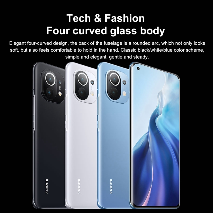 Xiaomi Mi 11 5G Mobile Phones 128GB 256GB NFC Cellphone 6.81 inch 2K AMOLED MIUI 12 Smartphone Celul