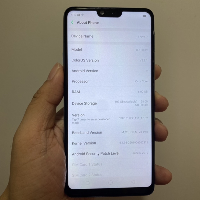 Oppo F7 (6+128gb 4G LTE) 100% Original Showroom Demoset 95-98% Like New