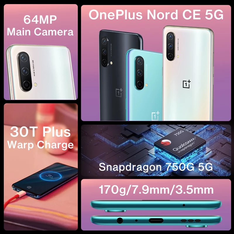 2021 World Premiere OnePlus Nord CE 5G EB2103 Smar