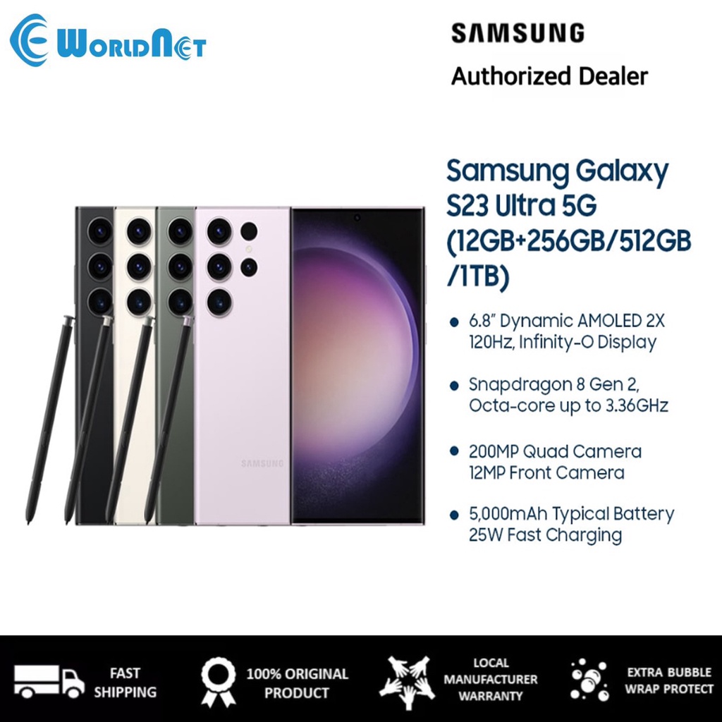 Samsung Galaxy S23 Ultra 5G Smartphone - Original 1 Year Warranty by Samsung MY