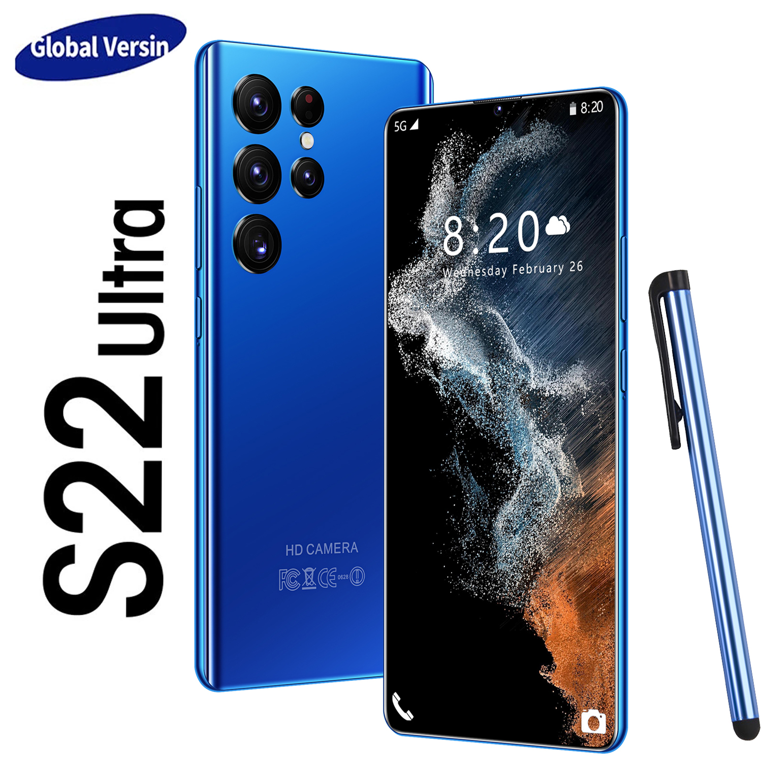 Original S22 Ultra 6.7 inch 16GB + 512GB Android smartphone 10 core 5G LET phone HD screen face ID G