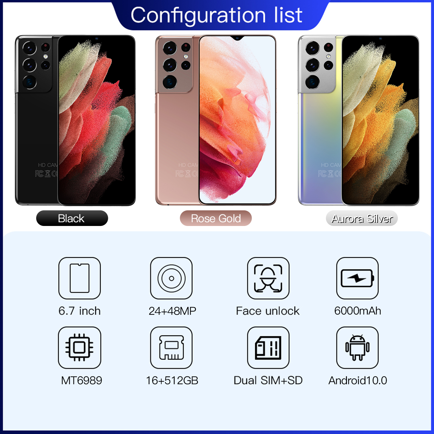 2022 S22 ultra s21+ pro New Smartphones 5G Smart Mini Cell Mobile 2Nd Hand Phones Cheap Phone