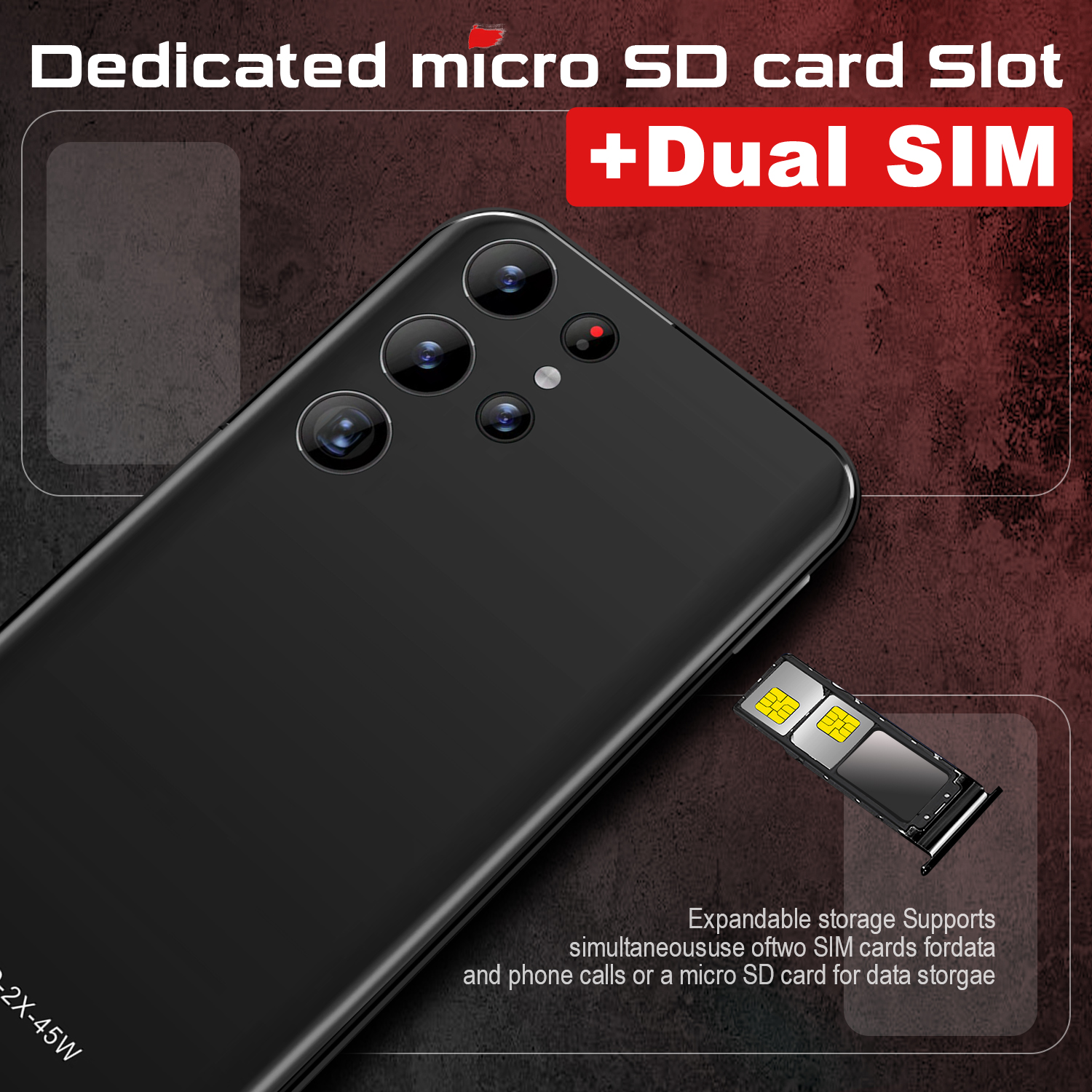 New S22 smart phone 7.3 HD Inch Full Screen 16GB+1TB Dual SIM Smartphone 6800mAh Android Mobile Phon