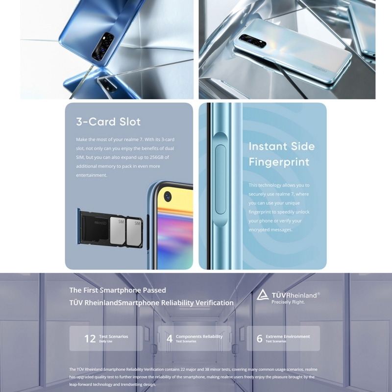 Realme 7 8GB+128GB Global Official Version 4G Smar