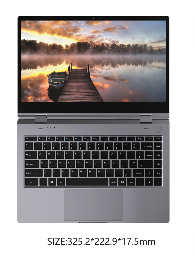 13.3inch yoga style 360 degree rotating Touch supe