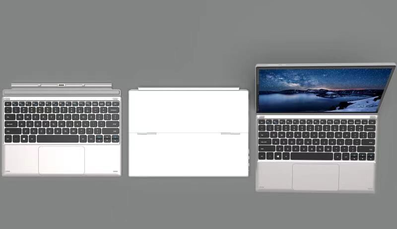 12 inch Detachable touch screen Laptop with Win11 System and 3000*2000 pixels Notebook computer for 