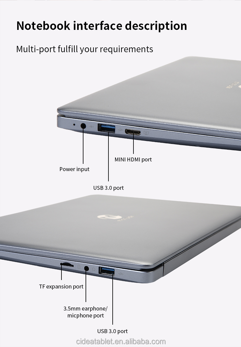 Cidea 14.1Inch 4GB 64GB Super Thin High Quality Laptop Computer Cheap Notebook Used for business off