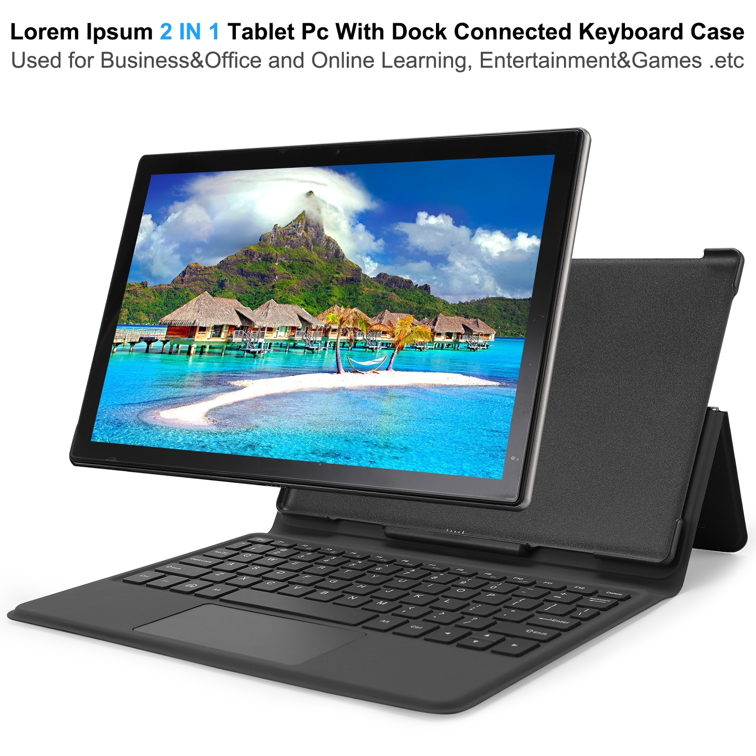 Veidoo Android 10 inch Tablet 2 in 1 Octa-Core 4GB 64GB 4G Dual SIM Card 5G WiFi Tablets 10.1" FHD T