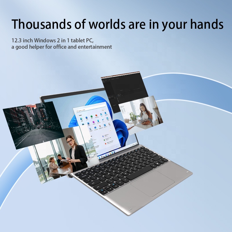 12.3 inch 2 in 1 tablet pc wifi touchscreen Laptop 8G 256G Surface Win10/11 business education Table