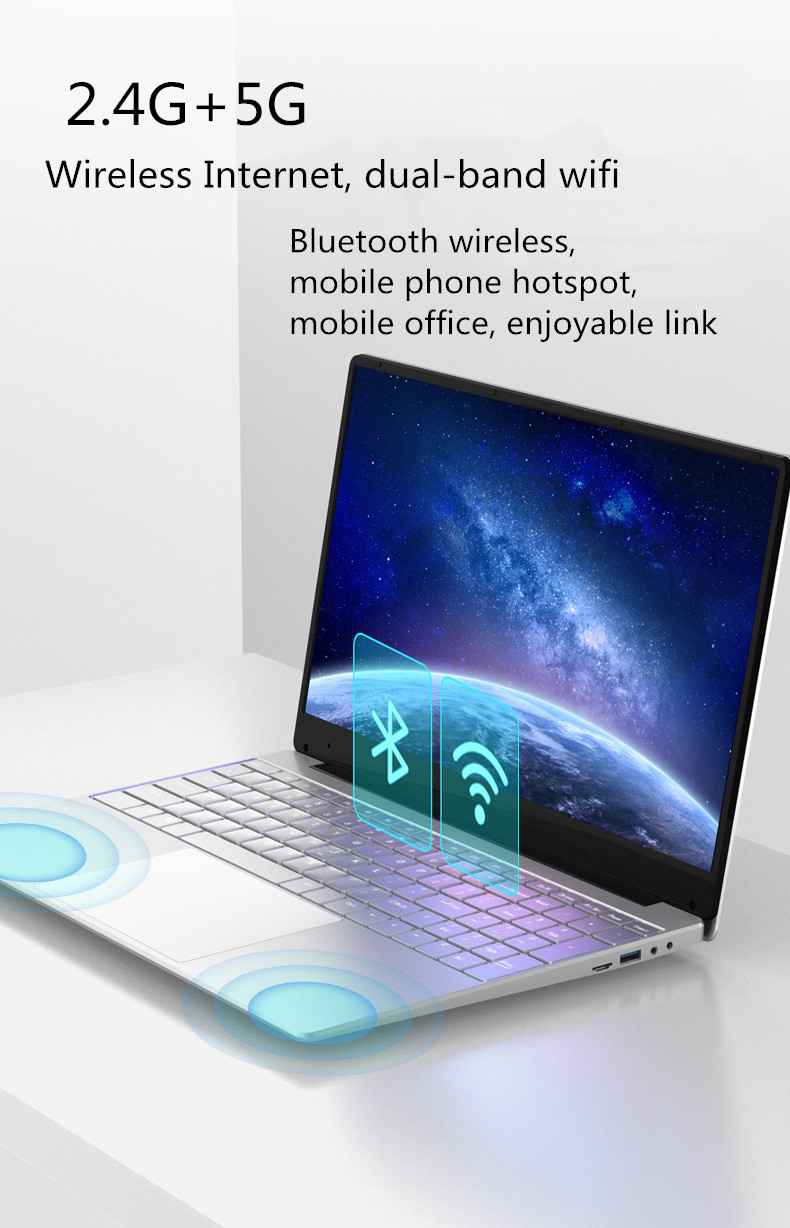 2022 new 15.6-inch full-screen computer quad-core thin and light computer business office laptop