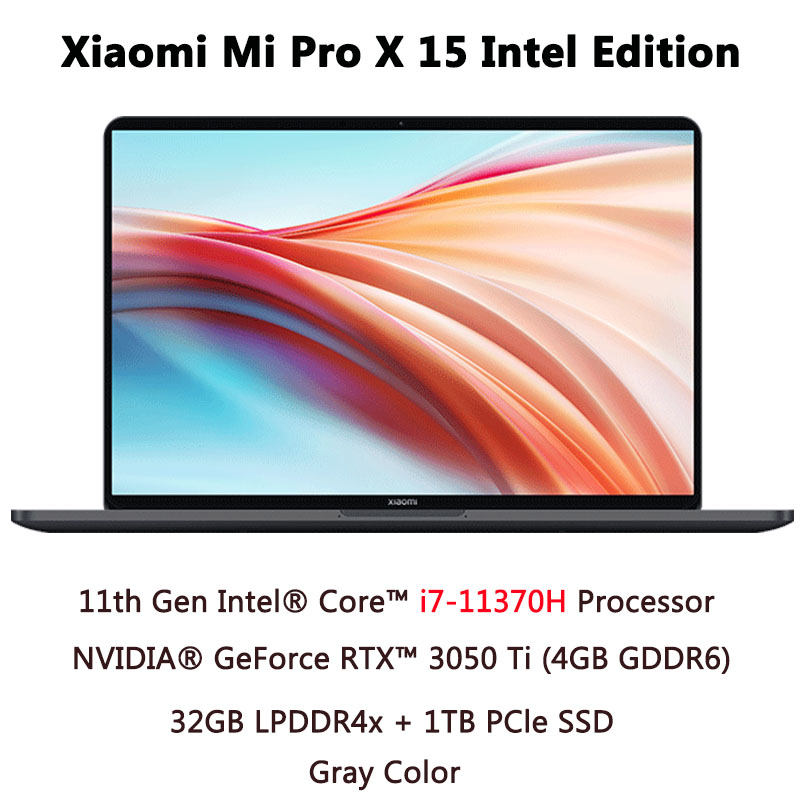Newest Xiao mi Mi Laptop Pro X 15 i7-11370H/i5-11300H 32GB/16GB RAM 1TB/512GB ROM RTX 3050 Ti 3.5K E