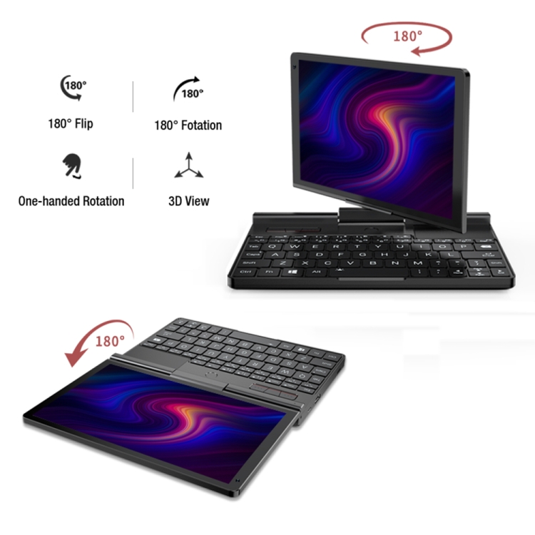 New Modern GPD Pocket 3 Mini Laptop 8.0 inch 8GB+512GB Gaming Computer Laptop