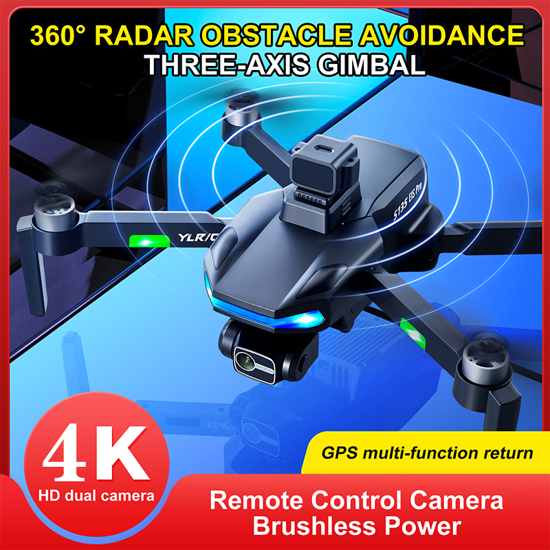 2022 NEW Drone S135 MAX GPS Professional 8K Dual HD Camera 3-Axis FPV Brushless Avoidance Quadcopter