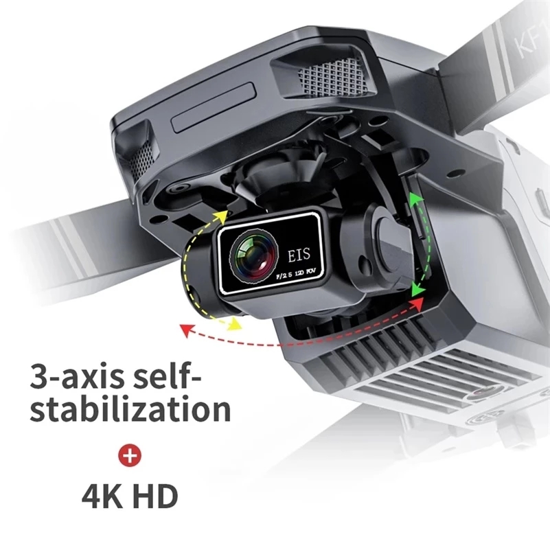 Drone KF101 Professional 4K HD Camera 3-Axis Gimbal 5G Wifi Brushless EIS Motor RC Foldable Quadcopt