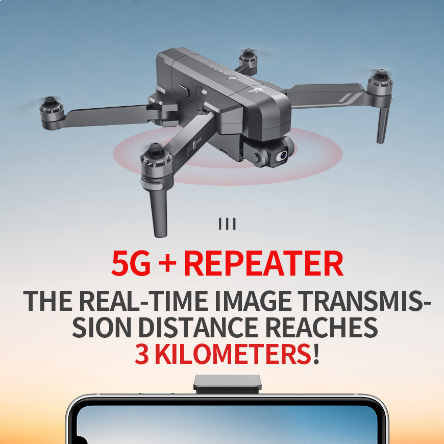 SJRC Drone F11S 4K Pro With Camera 3KM WIFI GPS EIS 2-axis Anti-Shake Gimbal FPV Brushless Quadcopte