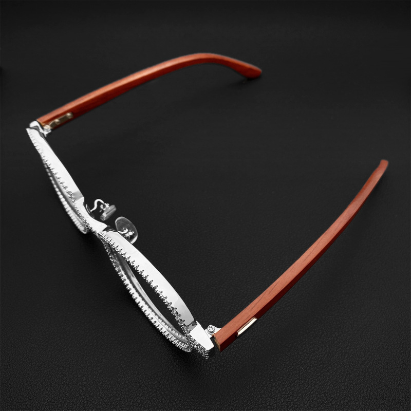 925 sterling silver mens womens eyewear hip hop jewelry frame moissanitees diamonds glasses