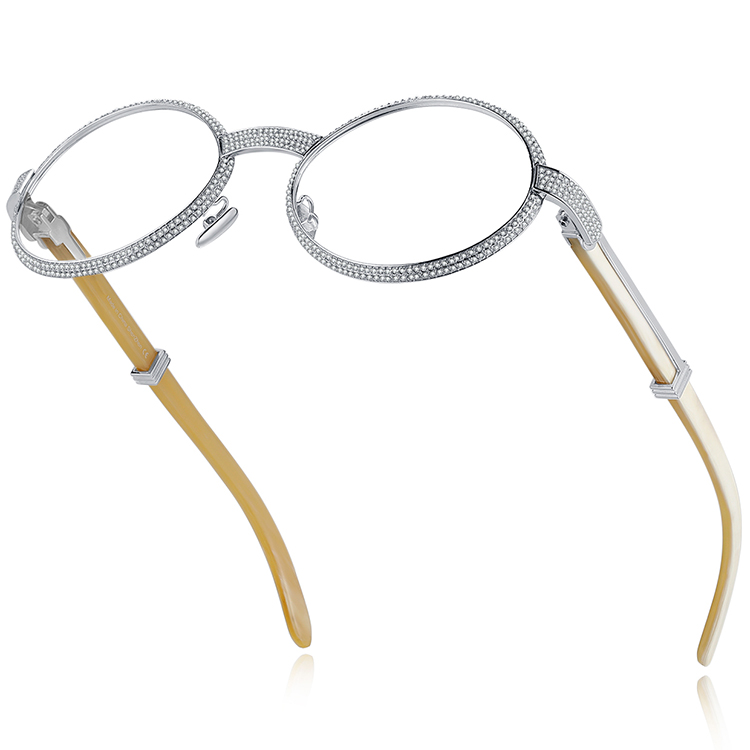 Borregls S925 Sterling Silver Moissanite Diamonds Buffalo Horn Glasses Men 2022 New Sunglasses Women