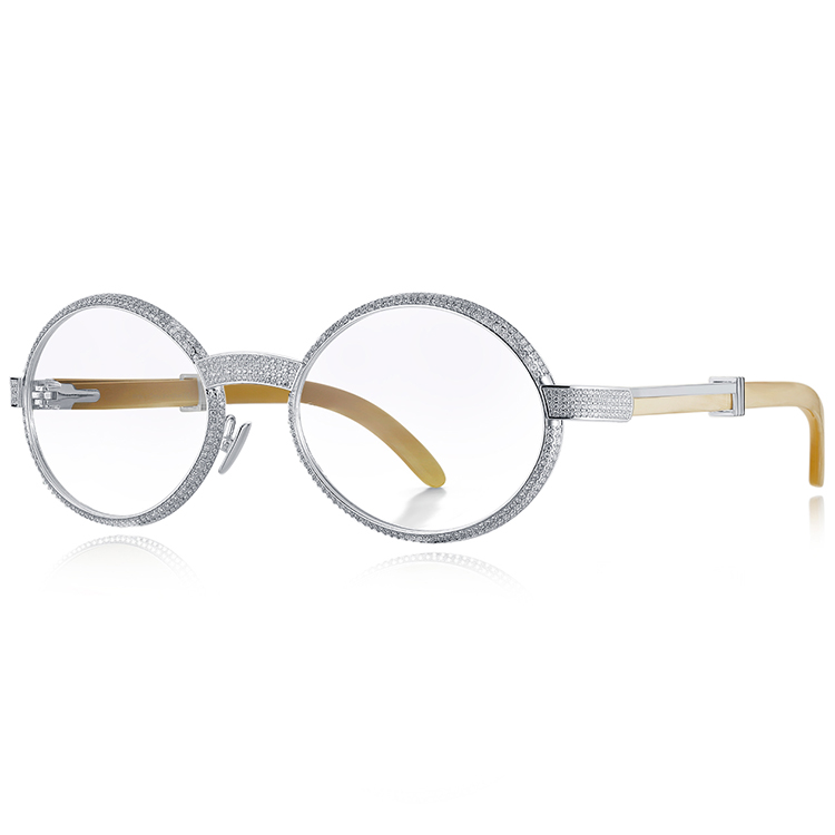 Borregls S925 Sterling Silver Moissanite Diamonds Buffalo Horn Glasses Men 2022 New Sunglasses Women