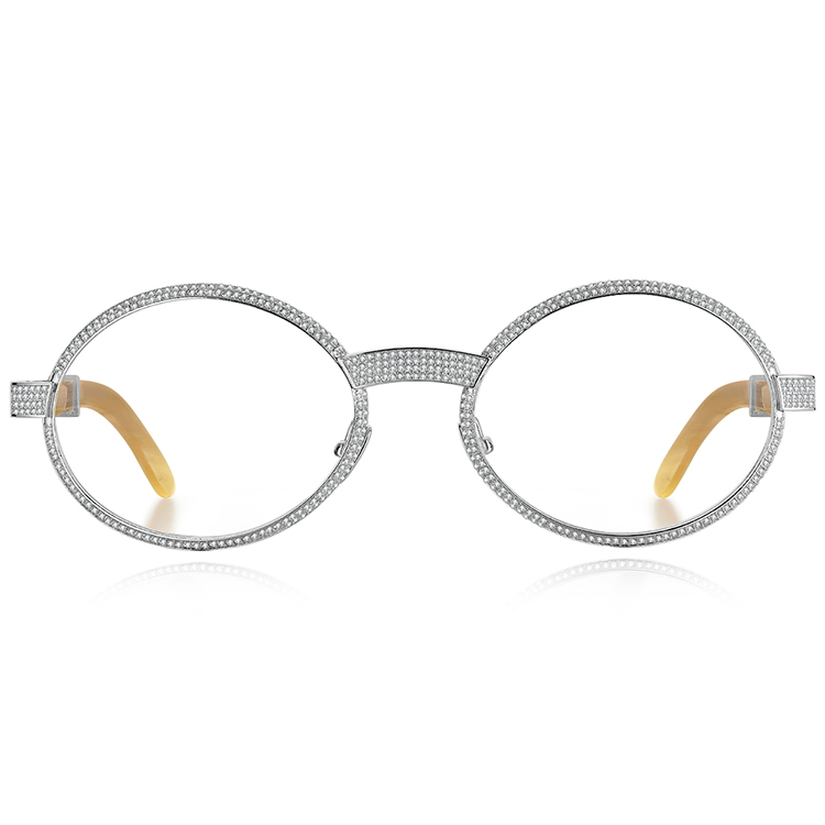 Borregls S925 Sterling Silver Moissanite Diamonds Buffalo Horn Glasses Men 2022 New Sunglasses Women