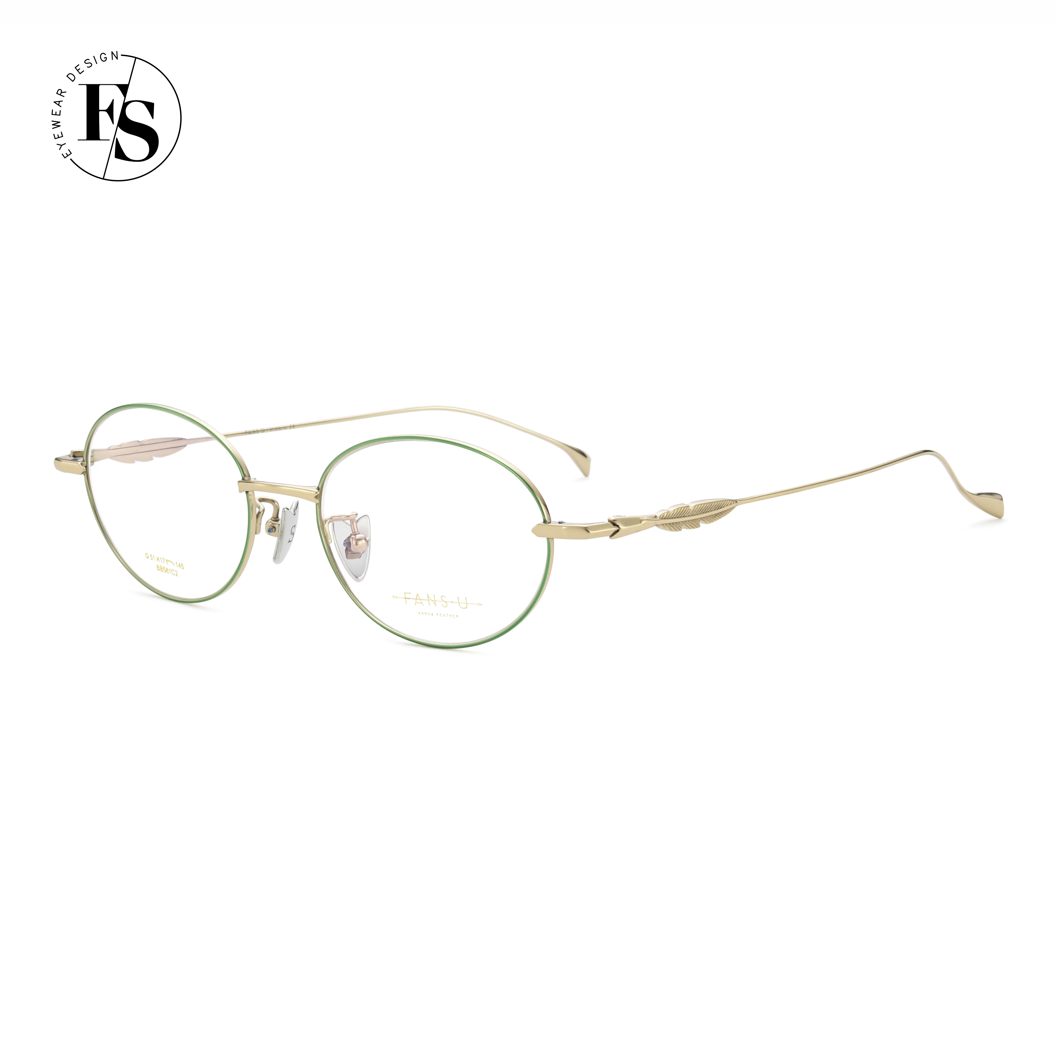 Factory Patent Design 100% Titanium Glasses Eyewear Optical Frame For Ladies Men