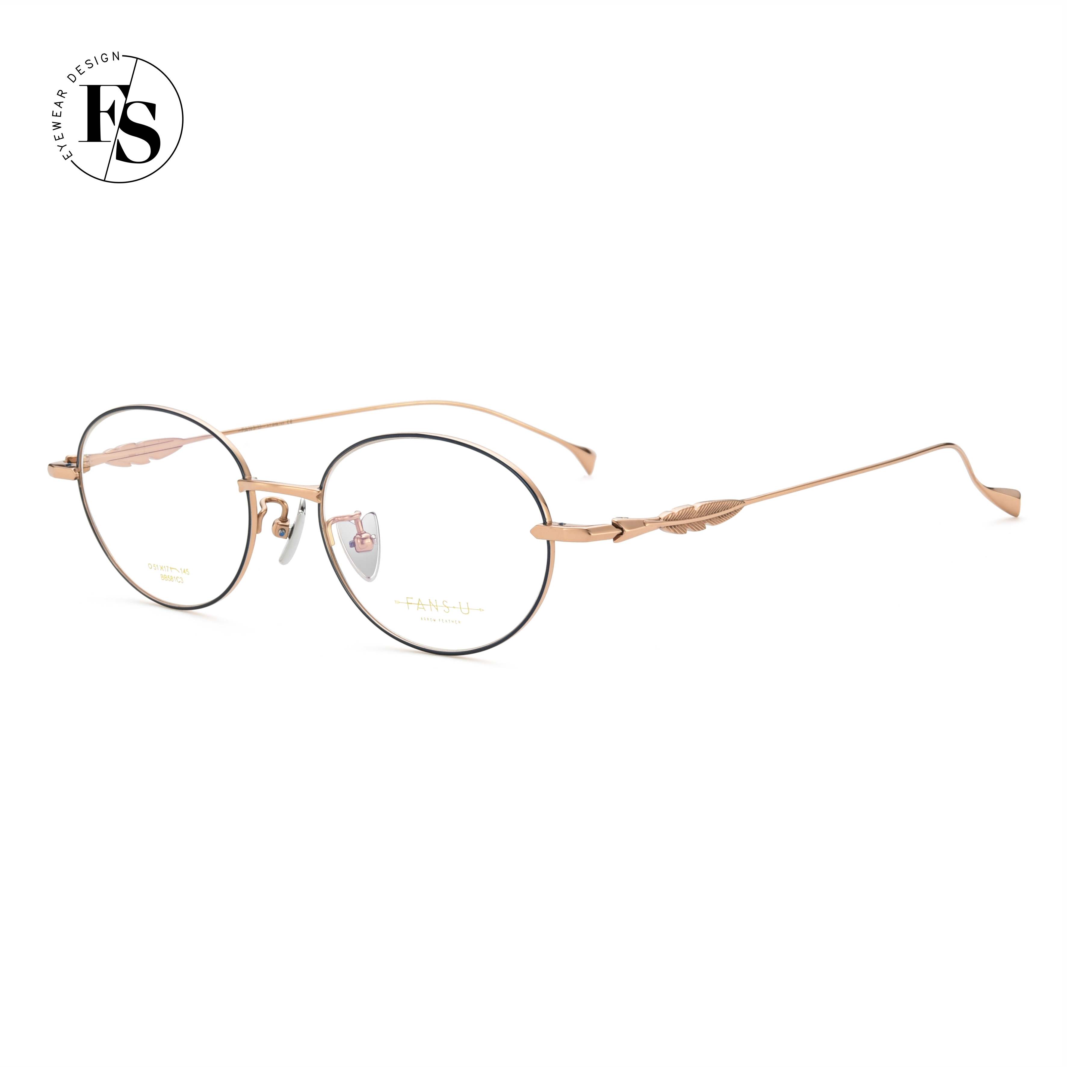 Factory Patent Design 100% Titanium Glasses Eyewear Optical Frame For Ladies Men
