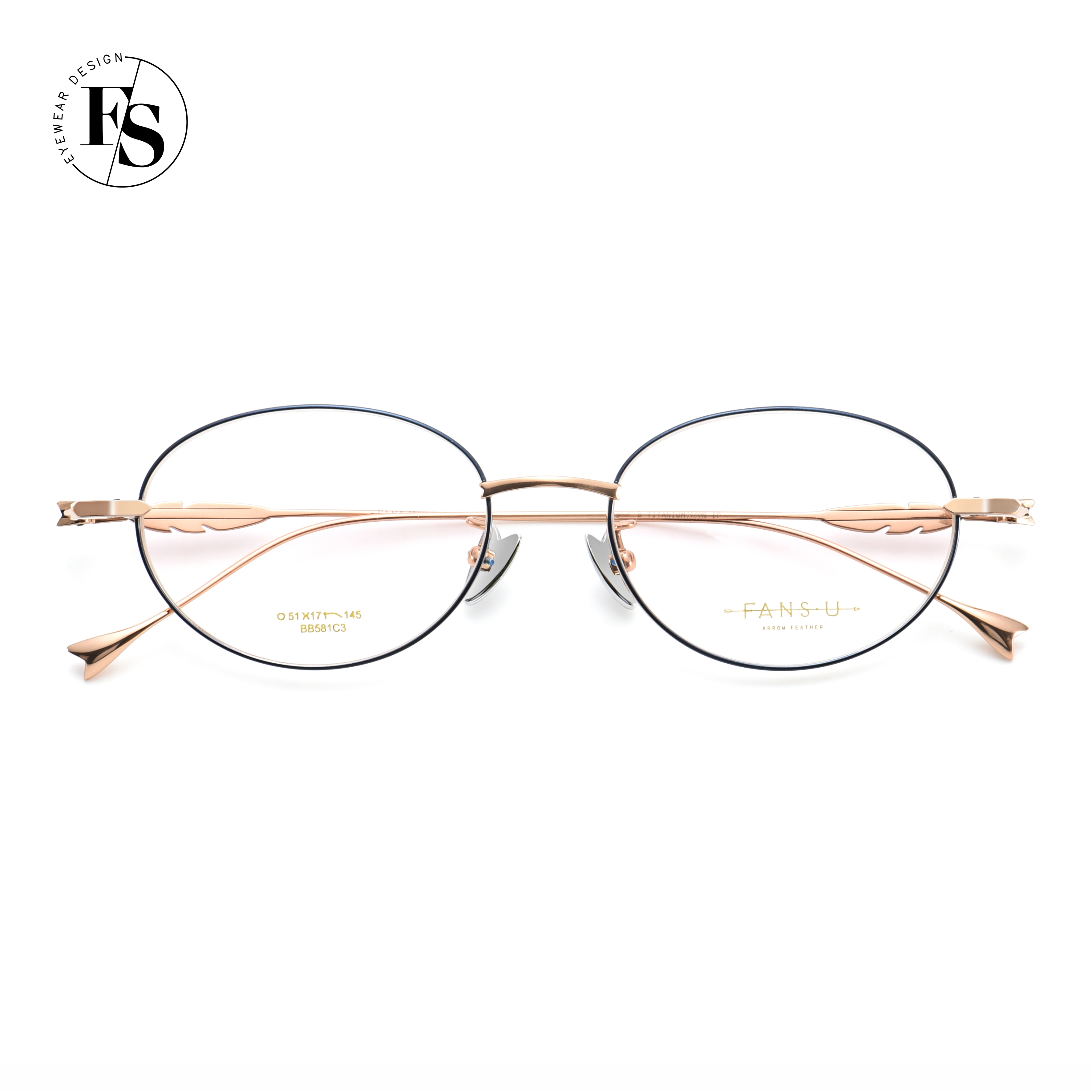Factory Patent Design 100% Titanium Glasses Eyewear Optical Frame For Ladies Men