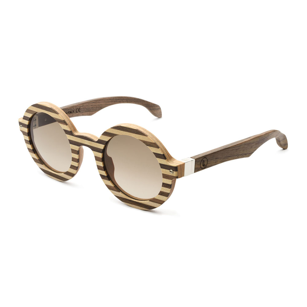 wooden round eyewear