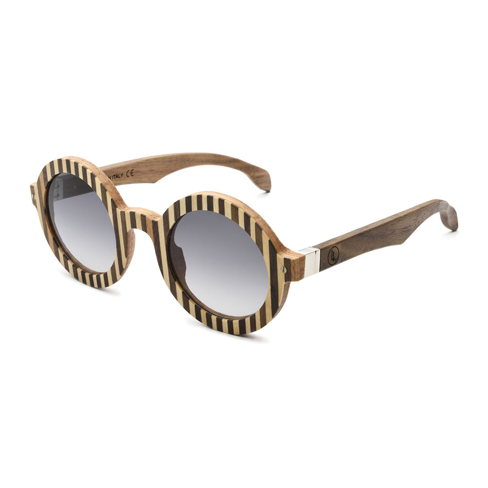 wooden round eyewear