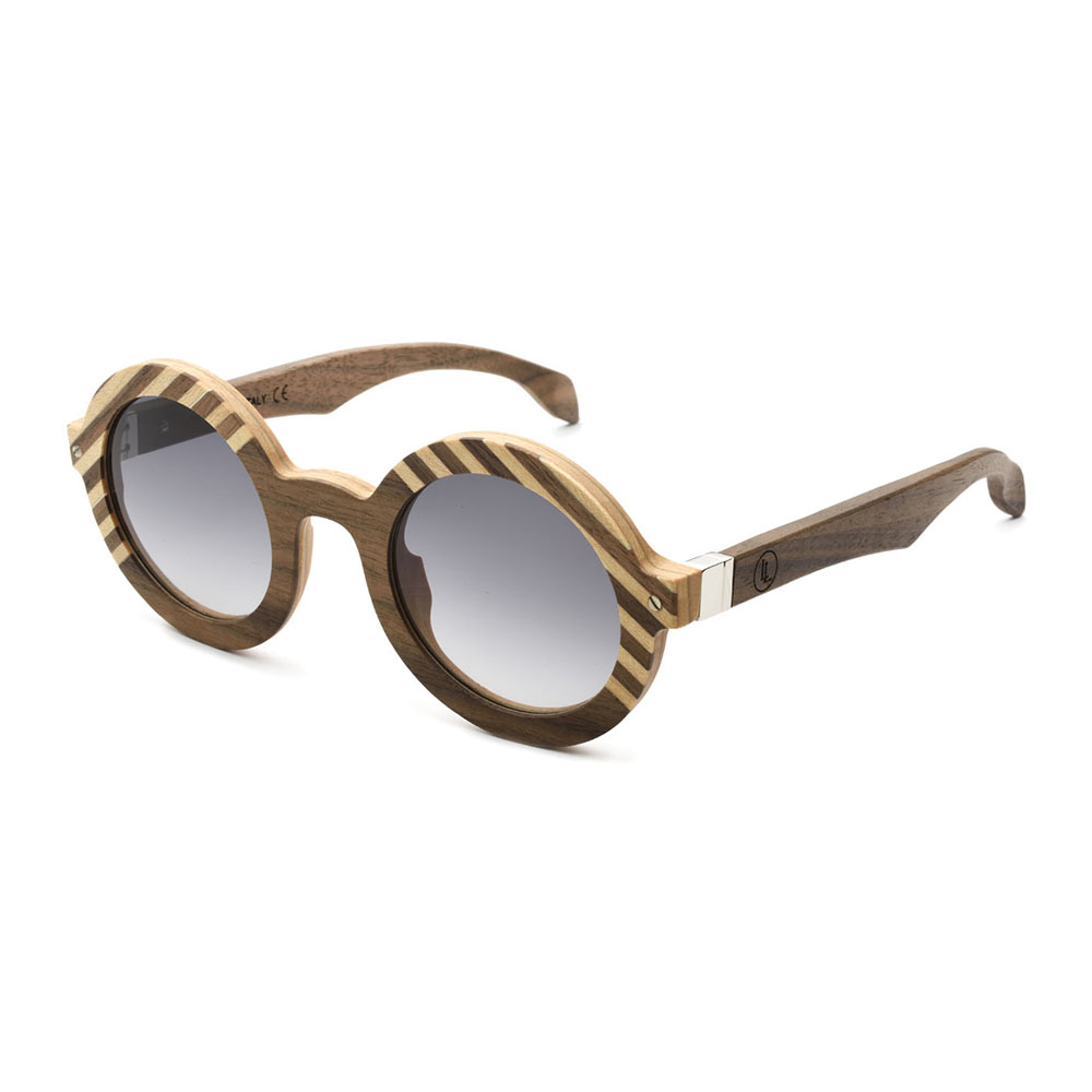 wooden round eyewear