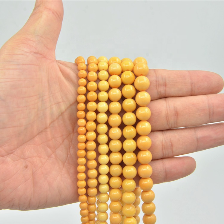Natural Jade Spiritual 7mm Burma Yellow Jadeite 10