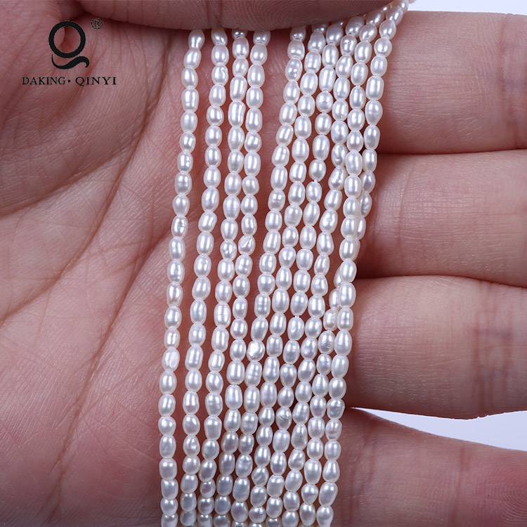 Wholesale 2-3mm AA Rice Shape Freshwater Real Pear