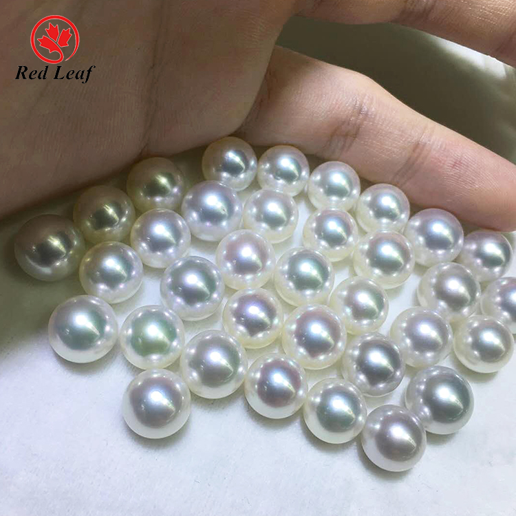 Redleaf Gemstone Jewelry Loose Pearl12.0mm-13.0mm Silver  Natural Precious Round Pearl for Jewelry M