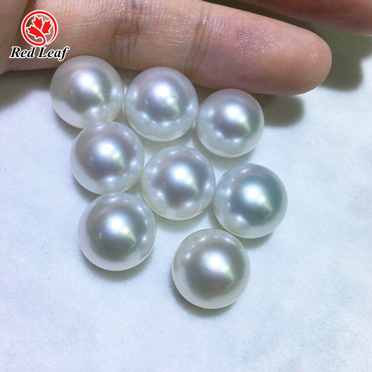 Redleaf Gemstone Jewelry Loose Pearl12.0mm-13.0mm Silver  Natural Precious Round Pearl for Jewelry M