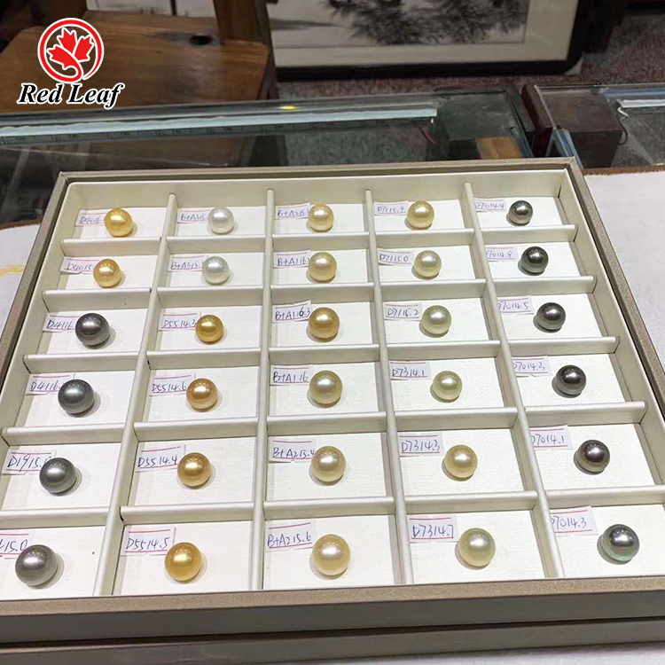Redleaf Gemstone Jewelry Loose Pearl12.0mm-13.0mm Silver  Natural Precious Round Pearl for Jewelry M
