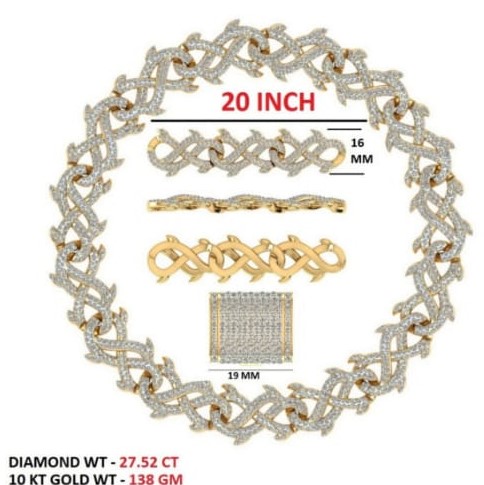 Miami Cuban link chain- 10kt yellow Gold 100-400 Grams Necklace Chain, hip hop Jewelry