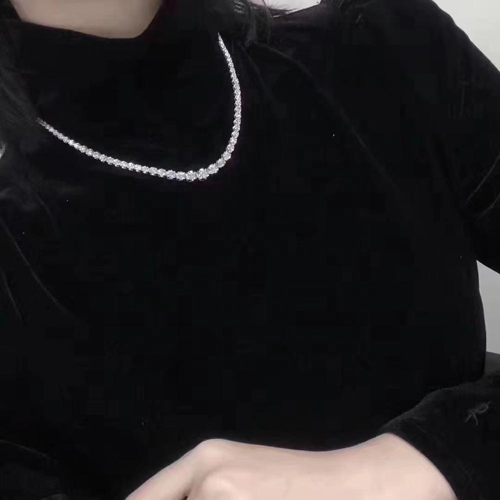 Diamond Tennis Chain Necklace Jewelry Wholesales 18K 5 Carat Gold Jewelry Designs Necklaces Dobay Fa