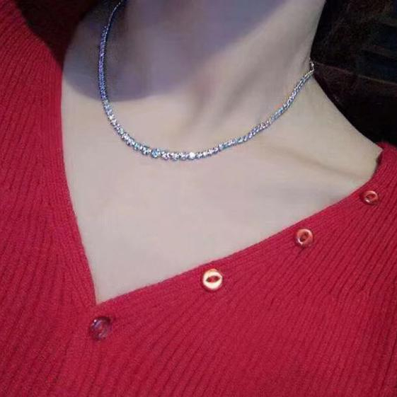 Diamond Tennis Chain Necklace Jewelry Wholesales 18K 5 Carat Gold Jewelry Designs Necklaces Dobay Fa