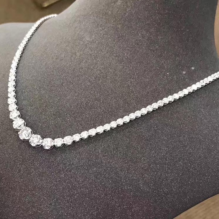 Diamond Tennis Chain Necklace Jewelry Wholesales 18K 5 Carat Gold Jewelry Designs Necklaces Dobay Fa