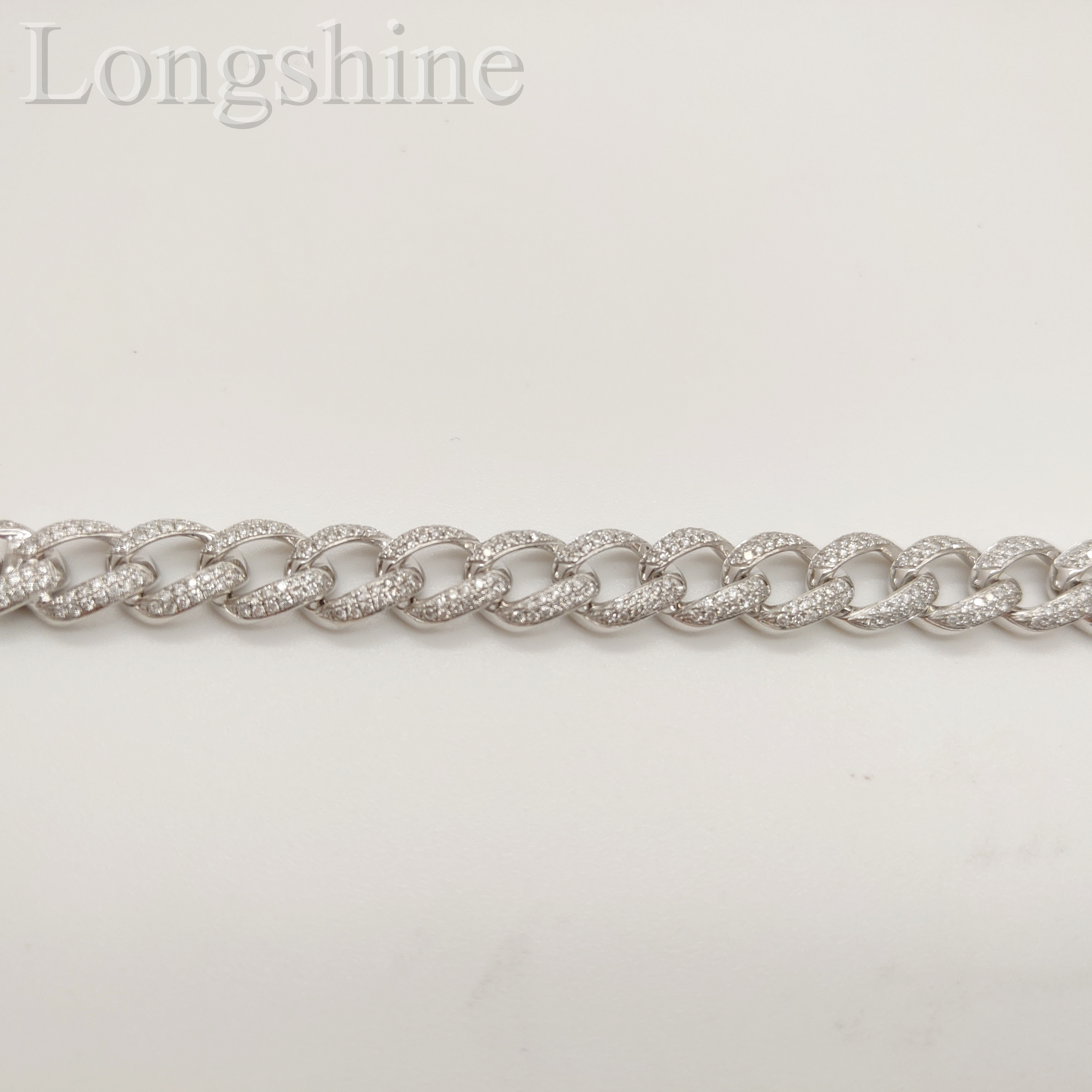 Custom Hip Hop Jewelry Iced Out Cuban Chain Bracelets for Women Natural Diamond 18K Gold Bracelet